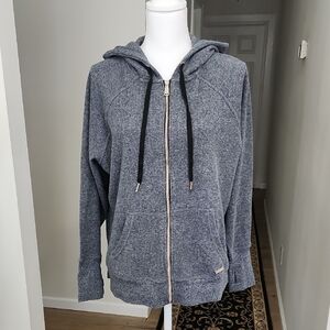 Calvin Klein Performance Stretch Full Zip Hoodie Gray Cotton Blend 1X